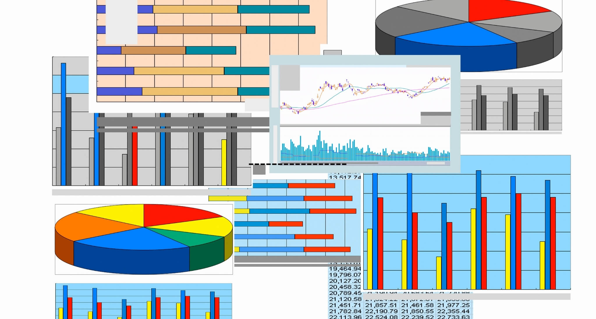 tables, charts, and lists