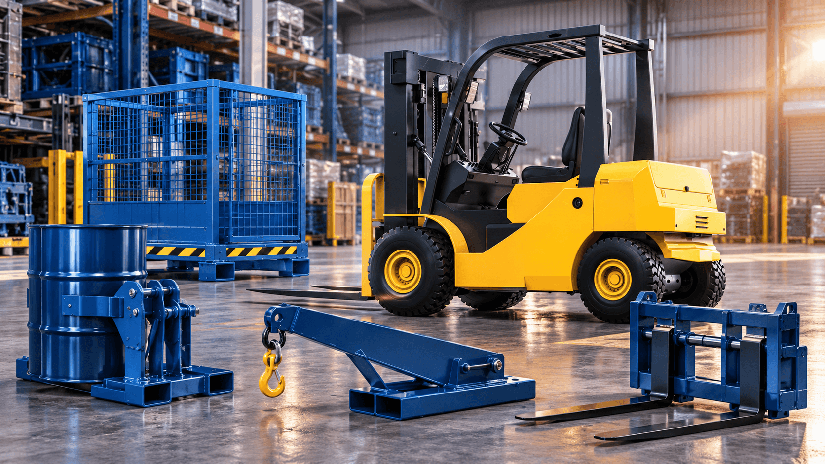 DHE Materials Handling Equipment forklift and industrial attachments